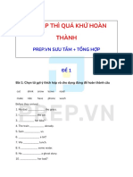 BÀI TẬP THÌ QUÁ KHỨ HOÀN THÀNH PREP.VN SƯU TẦM + TỔNG HỢP