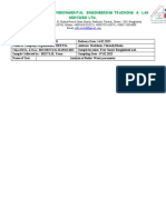 ESBL Boiler Water Parameter Test Report