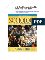 Sociology A Brief Introduction 7th Edition Thio Test Bank