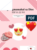 Ang Pagmamahal Sa Dios: ESP 10, Q3 W1