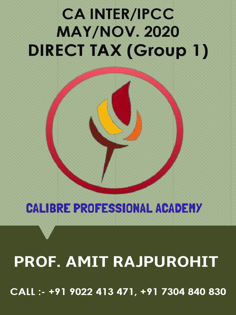 Ca Inter Full Book 2 Pdf Capital Gains Tax Income