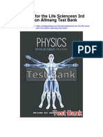 Physics For The Life Sciencesn 3rd Edition Allmang Test Bank