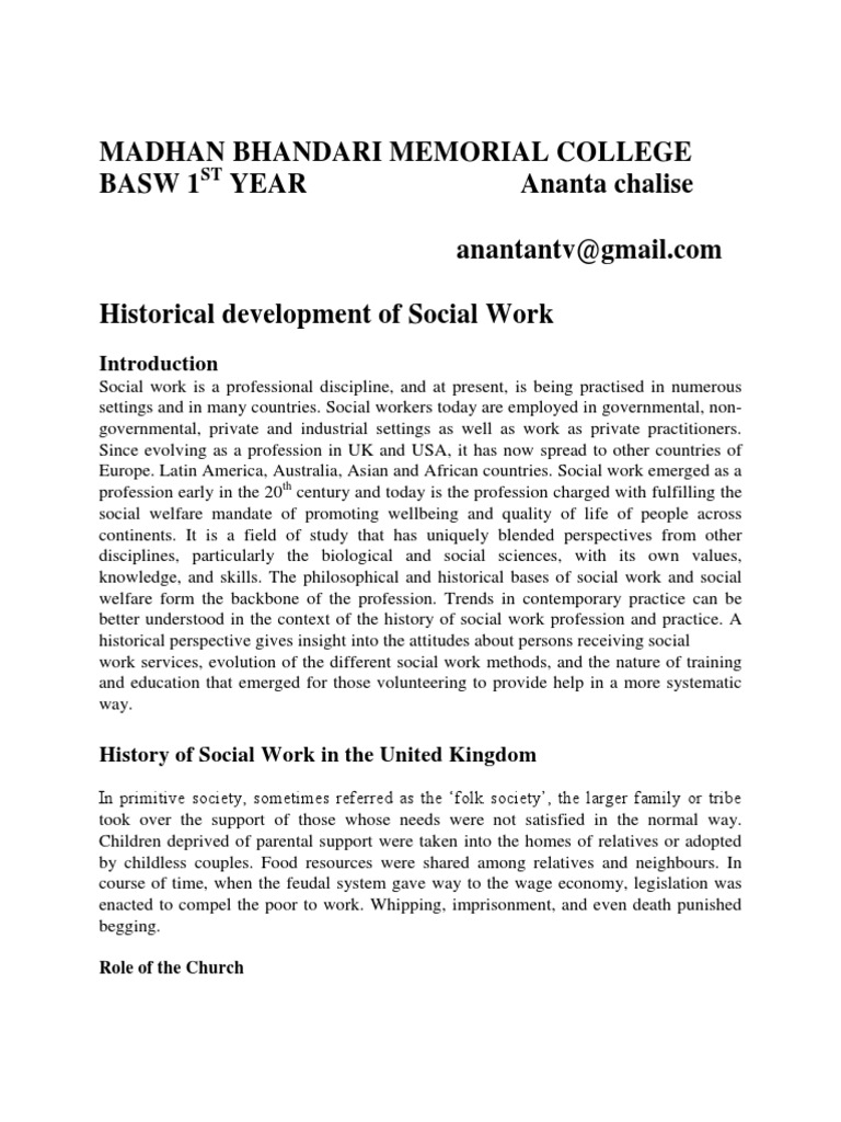 HISTORICAL DEVELOPMENT OF SOCIAL WORK PDF visual data 7