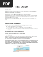 Tidal Energy