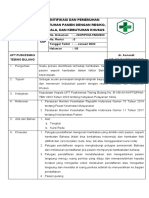 SOP Identifikasi Dan Pemenuhan Kebutuhan Pasien Dengan Resiko, Kendala Dan Kebutuhan Khusus