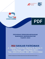 Pedoman Pengorganisasian Manager Keperawatan Tahun 2023