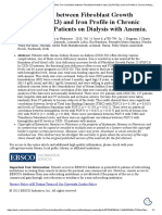 The Correlation Between Fibroblast Growth Factor 23 (FGF23) and Iron Profile in Chronic Kidney Disease Patients On Dialysis With Anemia