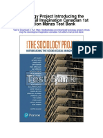 Sociology Project Introducing The Sociological Imagination Canadian 1st Edition Manza Test Bank