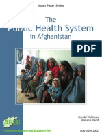 Afg - The Public Health System in Afg