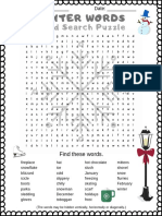 Winter Word Search Puzzletainment Website