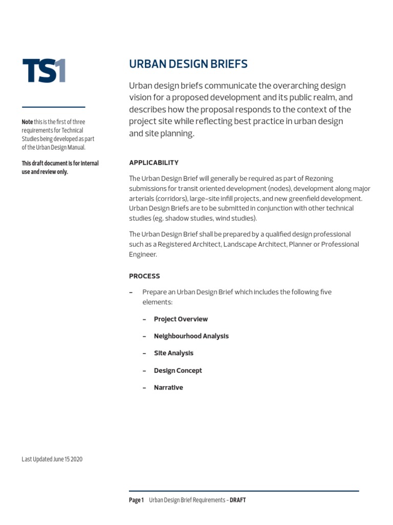 Urban Design Briefs | PDF | Urban Design | Design