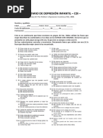Inventario de Depresión Infantil (CDI-2) | PDF | Ocio