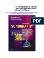 Sonography Introduction To Normal Structure and Function 3rd Edition Curry Test Bank