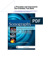 Sonography Principles and Instruments 9th Edition Kremkau Test Bank