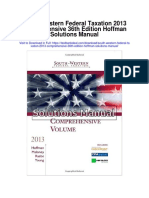 South Western Federal Taxation 2013 Comprehensive 36th Edition Hoffman Solutions Manual