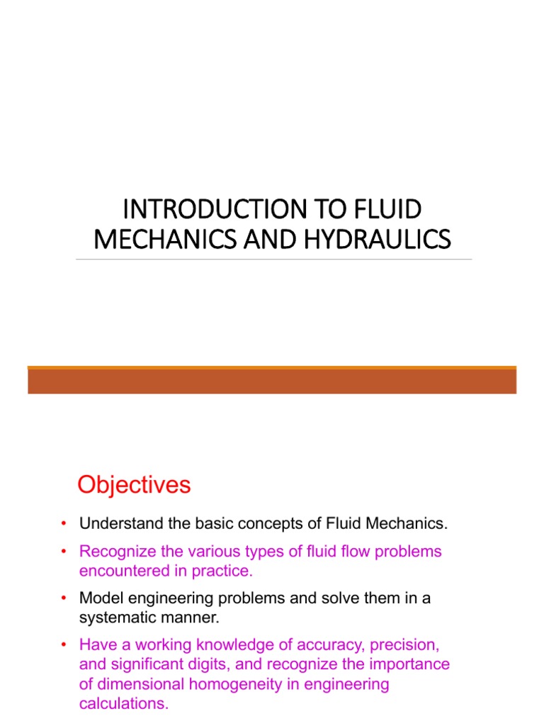 Fluid Mechanics and Hydraulics Overview | PDF | Fluid Dynamics | Fluid ...