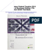 South Western Federal Taxation 2014 Taxation of Business Entities 17th Edition Smith Test Bank