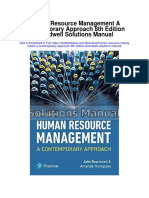 Human Resource Management A Contemporary Approach 8th Edition Beardwell Solutions Manual