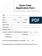 Chess Registration Form