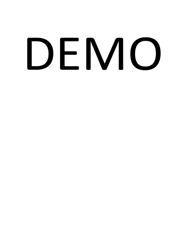 Demo PDF | PDF