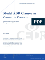 Model ADR Clauses For Commercial Contracts 1