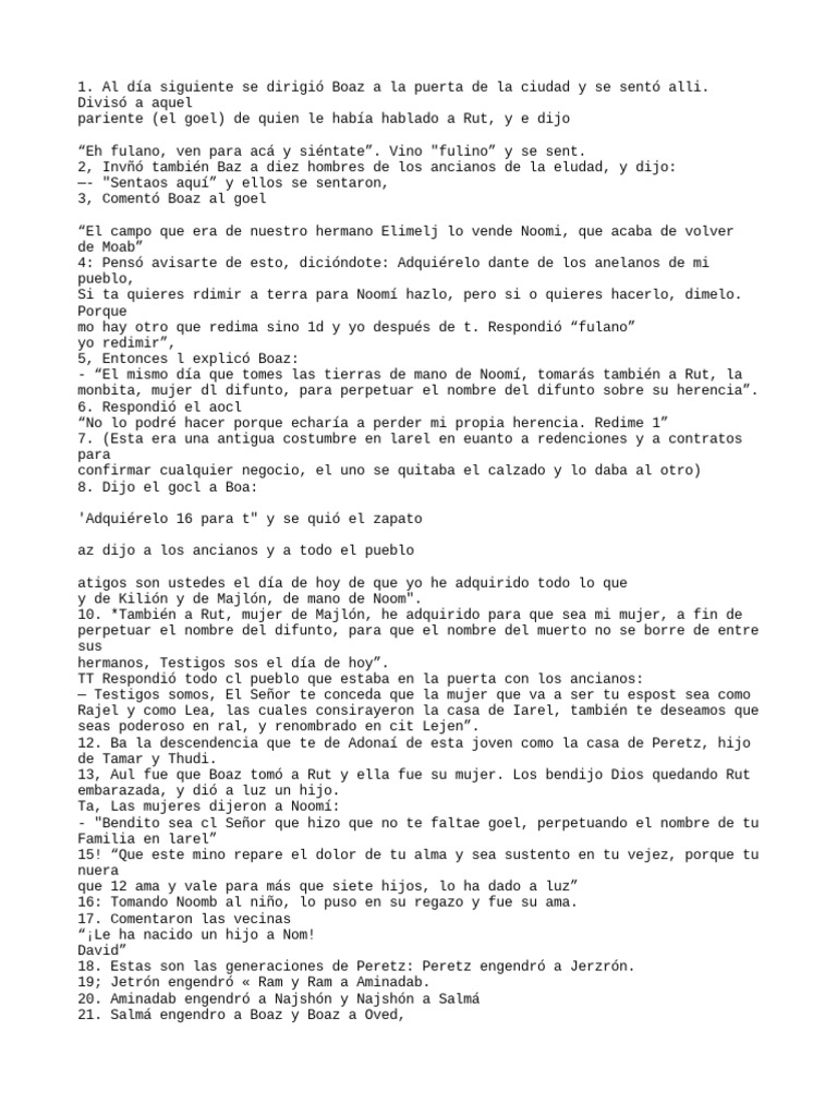 Boaz y Rut: Un Legado de Redención | PDF