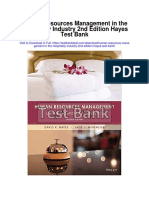 Human Resources Management in The Hospitality Industry 2nd Edition Hayes Test Bank