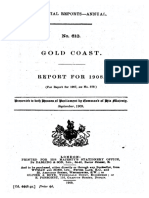 Colonial Reports Annual N° 613 Gold Coast - Reports For 1908 - Rep Rien