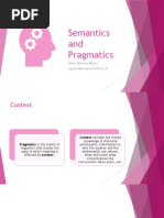 Semantics and Pragmatics