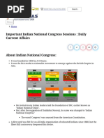 Important Indian National Congress Sessions: Daily Current Affairs