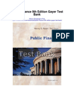 Public Finance 9th Edition Gayer Test Bank