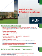 English - Arabic Inflectional Morphology