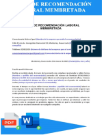 Carta de Recomendacion Laboral Membretada