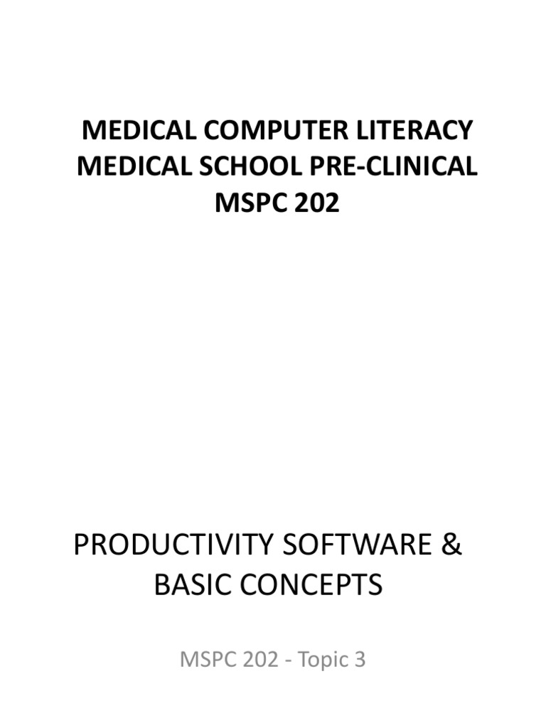 Mspc topic3 productivity software major concepts june2022 pdf