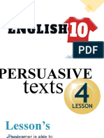 ENGLISH 10 Persuasive Text