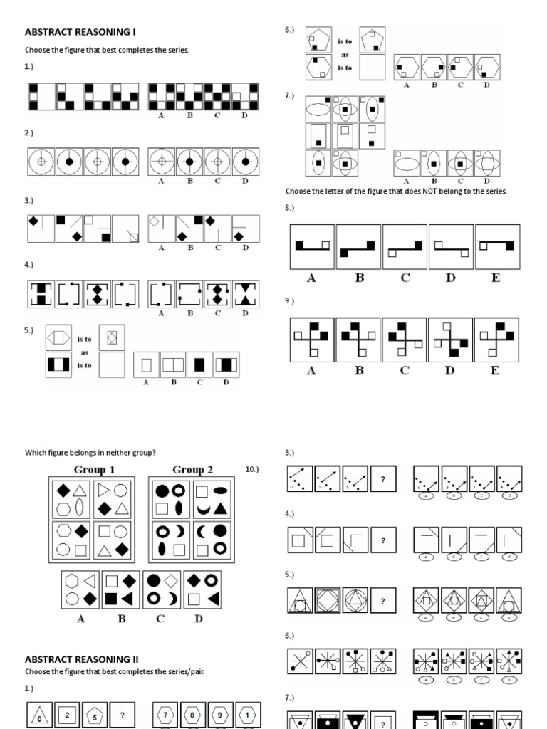 Abstract Logical Reasoning Reviewer | PDF | Reason | Epistemology