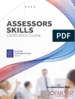 Assessor Skills Certification Workshop