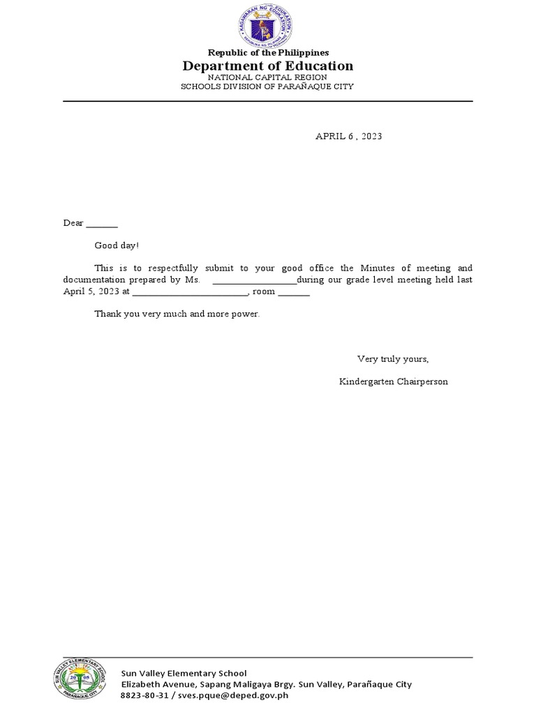 Sample Letter For Lac | PDF
