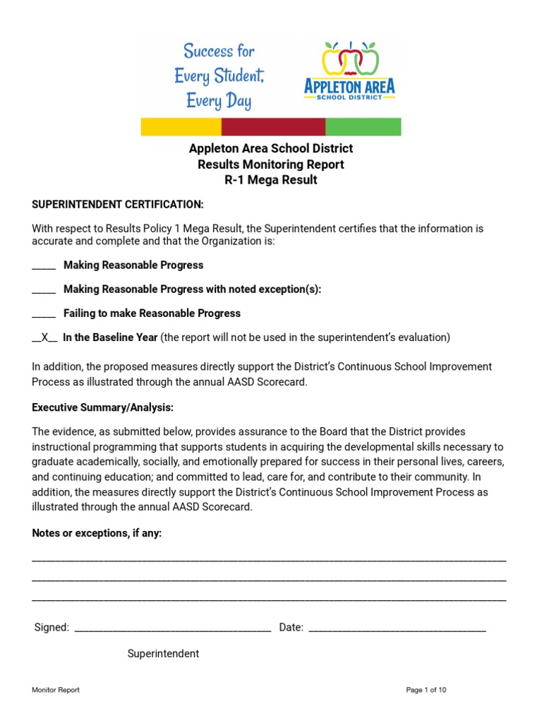 R.1 Mega Result - Monitor Report | PDF | Goal | Literacy