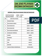 Jadwal Dan Pelayanan PKM Batangsari