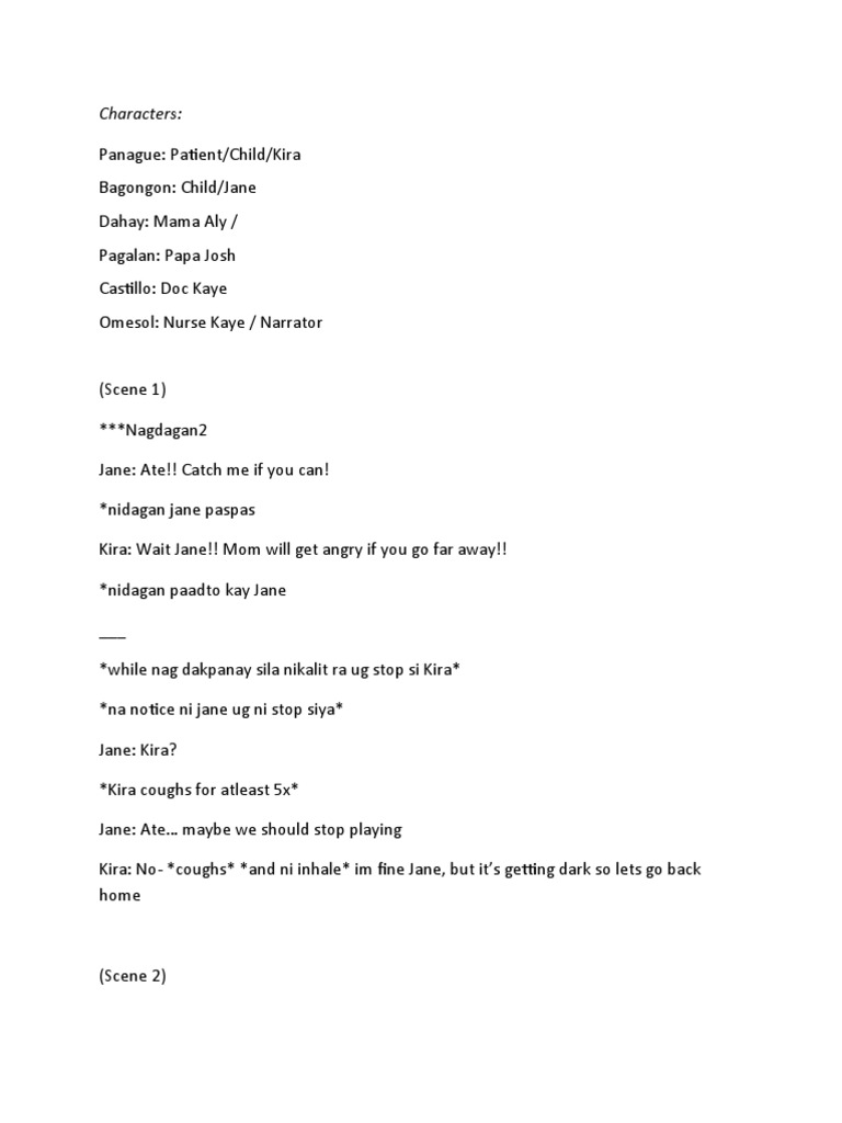 Drama PTB Script | PDF | Tuberculosis | Public Health