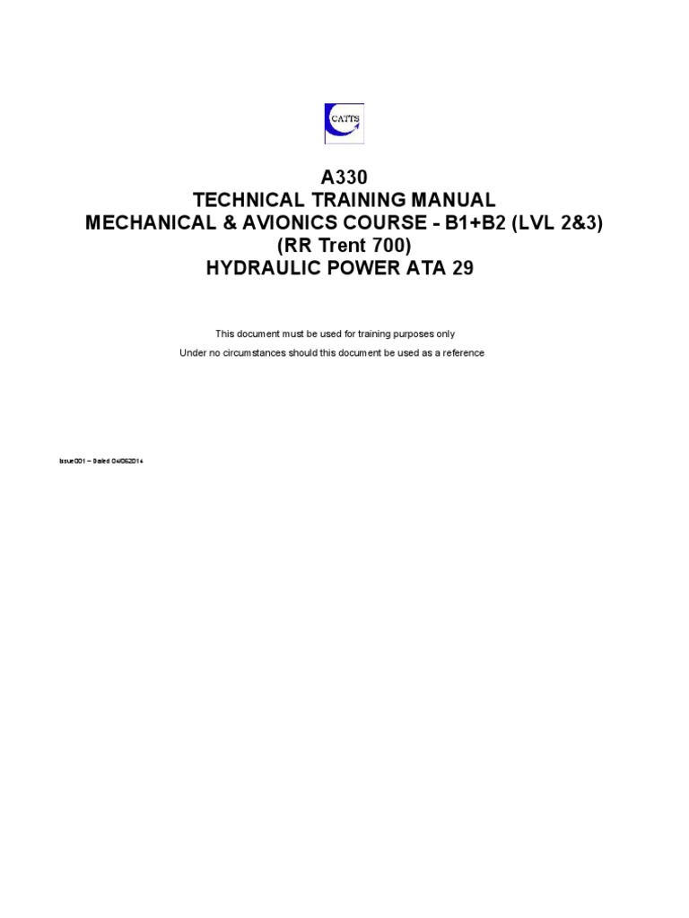 A330 Hydraulic Power Training Manual | PDF | Valve | Pump