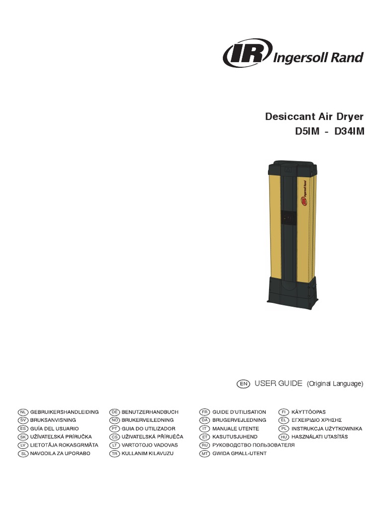 Ingersoll Rand Desiccant Dryer Manual | PDF | Clothes Dryer | Safety