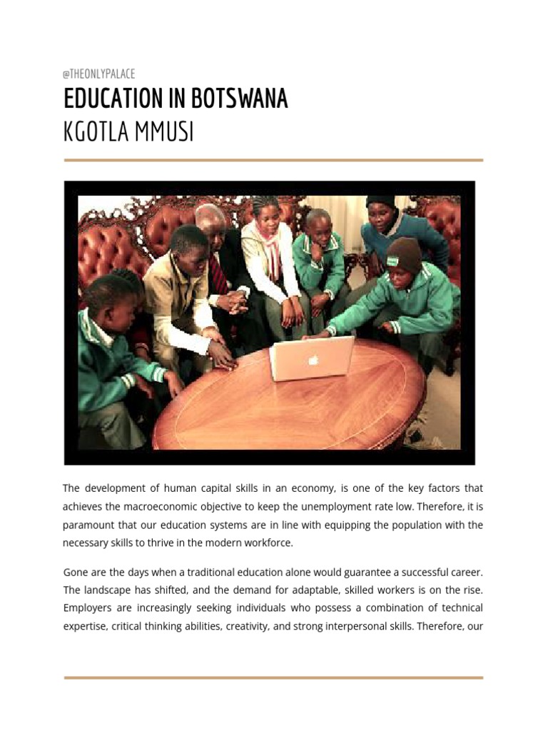 Education in Botswana | PDF | Intelligence (AI) & Semantics ...