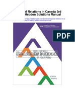 Industrial Relations in Canada 3rd Edition Hebdon Solutions Manual