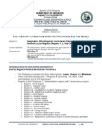 21stCLPW - Lesson 2 - The Geographic, Ethnolinguistic and Literary Dimensions of Northern Luzon Regions