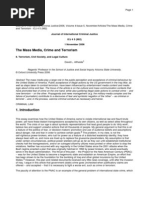 Download The Mass Media Crime and Terrorism by David L Altheide by Nadia Noem Franco Bazn  SN66811171 doc pdf