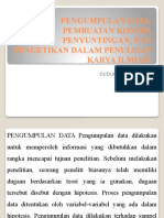 Pengumpulan Data, Pembuatan Konsep, Penyuntingan