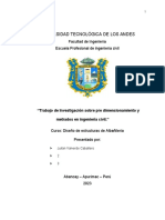 “Trabajo de Investigación Sobre Pre Dimensionamiento y Metrados en Ingeniería Civil.”