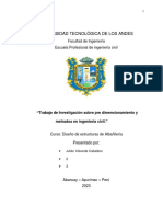 Trabajo de Investigación Sobre Pre Dimensionamiento y Metrados en Ingeniería Civil.